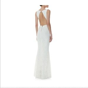 Stunning Ivory Sleeveless Open Back Gown Worn Once